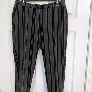 Black Pin Strip CATO Contemporary Pants Size 12